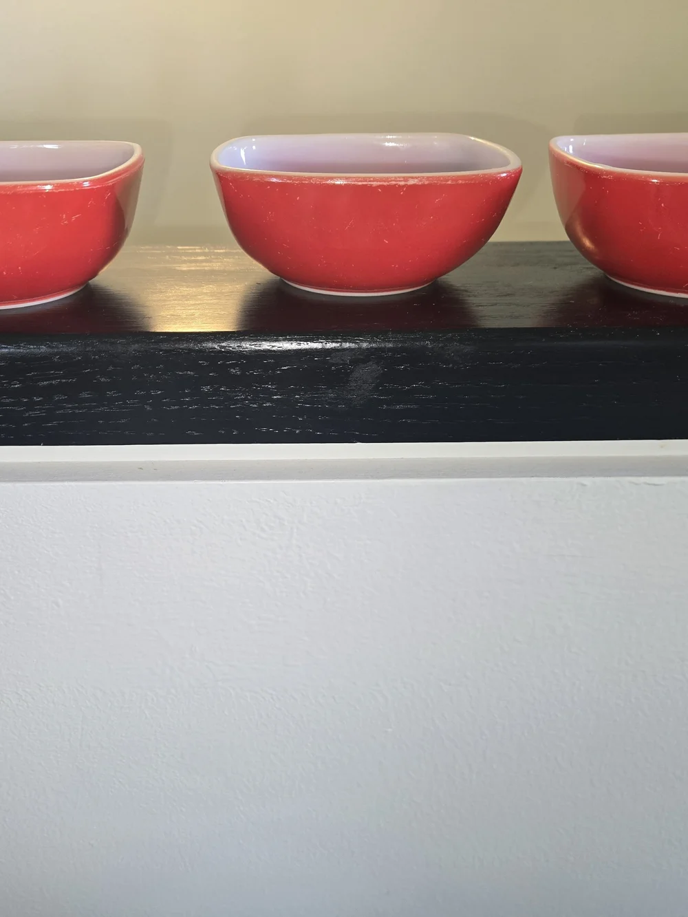 Pyrex Red Hostess 12 Oz Set Of 3